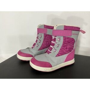 Merrell Snow Storm 2.0 Waterproof Winter Snow Boots Girls Sz: 1 Gray Berry